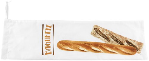 Fackelmann 43515 Baguette Bag of Cotton, White/Brown, 66x18 cm