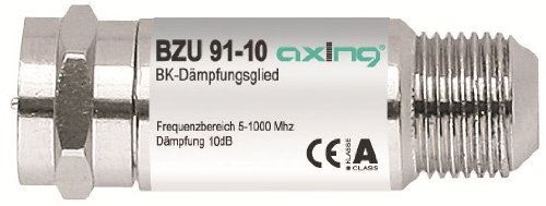Axing BZU 91-10 Broadband Attenuator 5 to 1000 MHz 10 dB with f-connectors 1 piece, gray