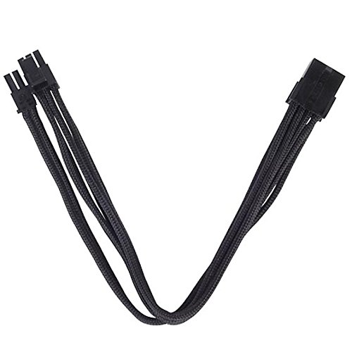 SilverStone SST-PP07-PCIB - Power supply extension cable 25cm 8pin to PCI-E 6 + 2pin, black, 25 cm - Image 2