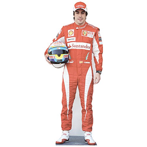 Star Cutouts Fernando Alonso Lifesize Cardboard Cutout – Formula One Racing Display for Motorsport Fans & Even
