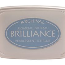 Tsukineko Brilliance Pearlescent Pad, Ice Blue Ink