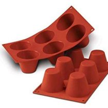 Silikomart Silicone Mould No. 6 Muffins, Tall, Terracotta