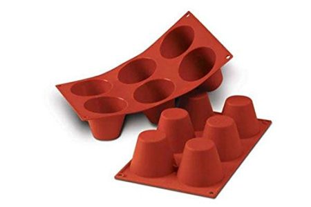 Silikomart Silicone Mould No. 6 Muffins, Tall, Terracotta