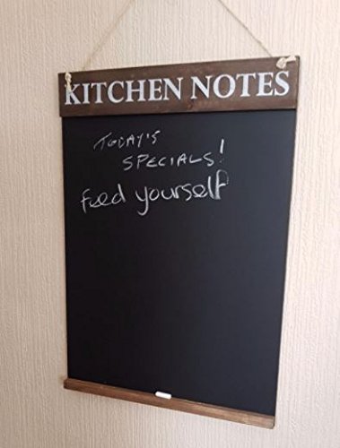 Kitchen Notes Chalkboard, Wood, Rustic Brown, 42 x 60 cm, W42 x H2 cm - Image 2