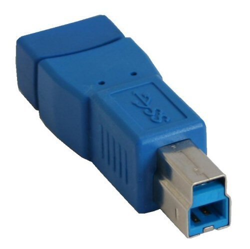 InLine 35300D USB 3.0 A to B Adaptor/USB A Female to USB B Male, blue