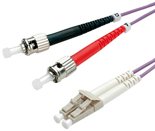 Roline ST/LC LWL Network cable, Purple, 2,0 m