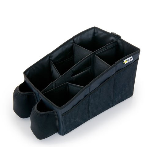 Hauck Organize Me Car Seat Organizer Back Seat with Belt Attachment and Carry Handle, Cup Holders and Foldable Pockets, Grey