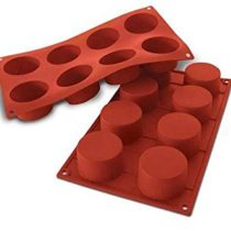 silikomart Silicone Mould Cylinders, Medium, 60 mm, Terracotta