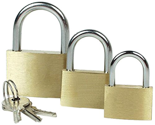 Mannesmann Brass Padlock Set (3 Pieces)