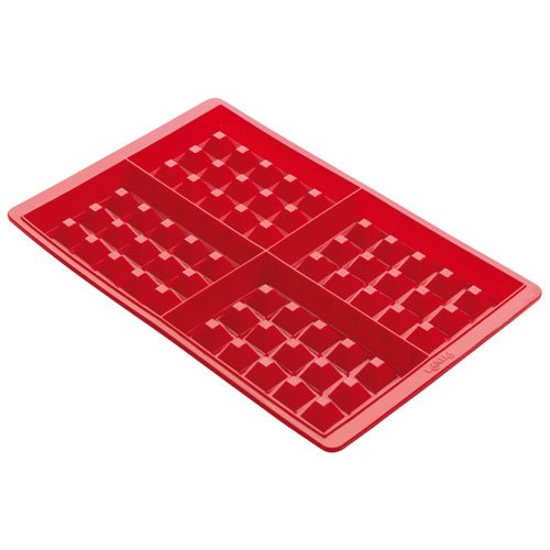 Lékué Waffle Mould, Set of 2, Red,0215000R01M017