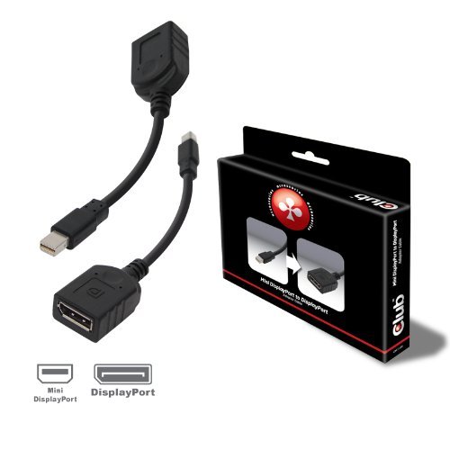 Club 3D Mini DisplayPort black Black, CAC-1110, 13 cm