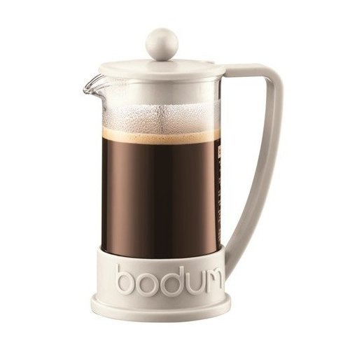 BODUM Brazil 3 Cup French Press Coffee Maker, Off White, 0.35 l, 12 oz, 3 Cups