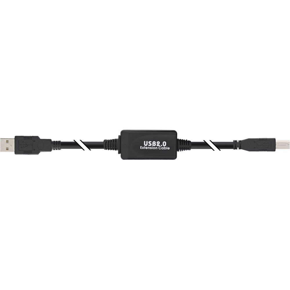 InLine 10m Active A to B USB 2.0 Cable - Black, 10 Meters - Image 2