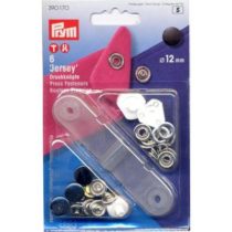 Prym Non-sew Press Fasteners Jersey Brass Smooth Cap Black 12 mm