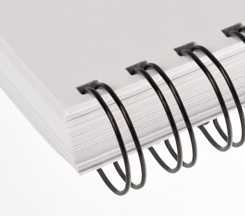 Renz 311270134 12.7 mm Ring Wire Cut Element - Black. 3:1 Pitch. A4. 100 Wires per Box