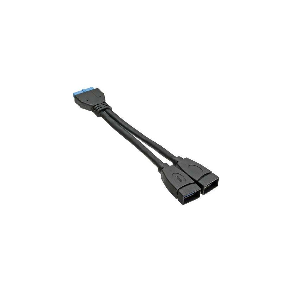 InLine 33445I USB 3.0 Adaptor Cable / 2x Female A to 19-Pin Pin Connection, Schwarz - Image 3