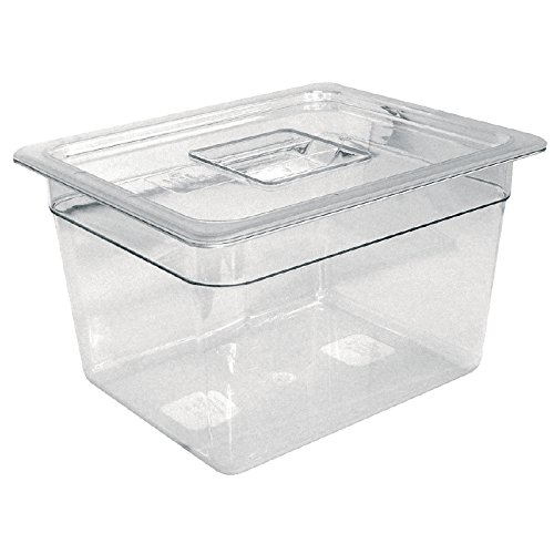 Vogue 1/4 Gastronorm Container 65mm 1.6 Litre Clear Catering Food Storage Pan, Durchsichtig