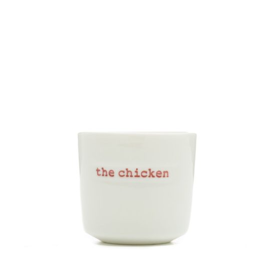 Keith Brymer Jones Word Range Cups Set of 4, What Came First The Chicken or The Egg - Image 4