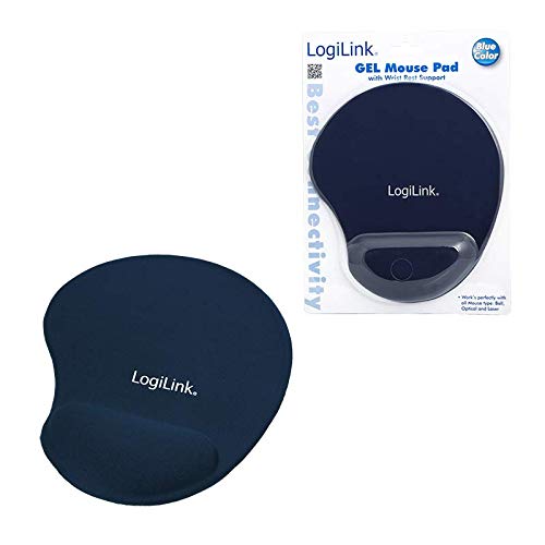 Logilink Mouse Pad with Gel Wrist Rest Blue BigaMart