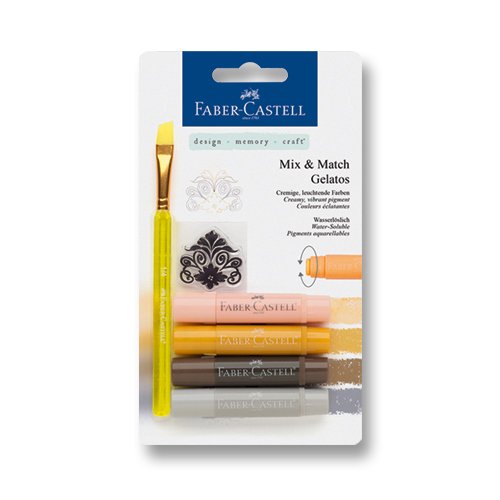 Faber-Castell Gelatos Mix and Match Crayon - Neutral, grey, Grey