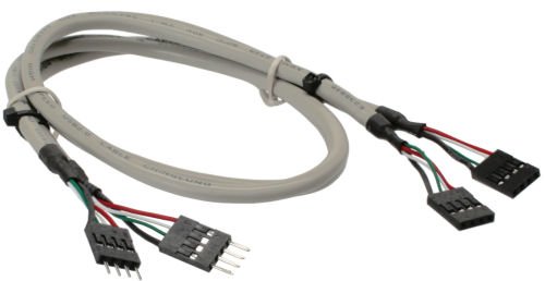 InLine 0.6m 2x4 Pin USB 2.0 Internal Extension Cable, Grey, 10.2 cm x 19.0 cm x 3.0 cm