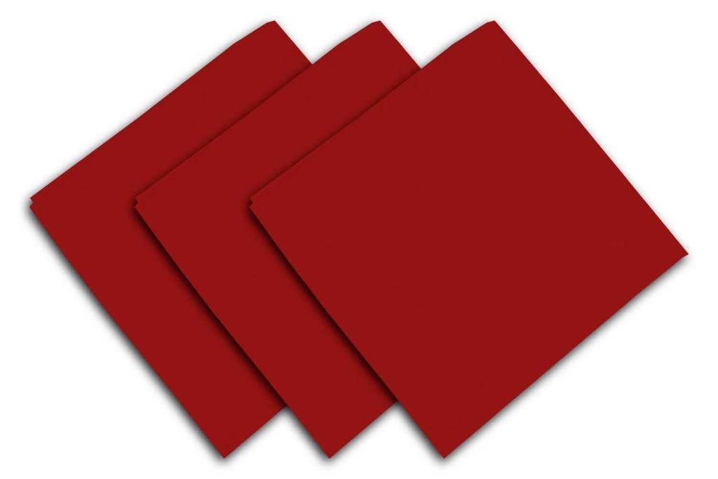 MLANCE ALIX Set of 3 Napkins Red, 40 x 40 cm