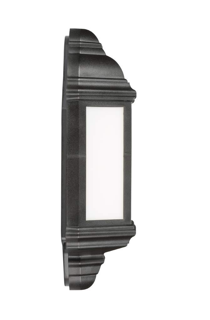Knightsbridge LED Half Wall Lantern, Polycarbonate, 8 W, Black - Image 3