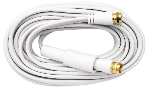 Axing SFK 750-02 flat connection coaxial cable 3 mm thin ribbon with F-connectors (7.5 m) white