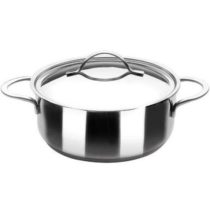IBILI Noah Casserole with Lid, Stainless Steel, Silver, 26 x 26 x 7 cm
