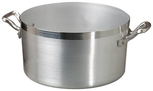 Pentole Agnelli High Aluminum Casserole Family 2 Handles Cm 26 Cooking Pot, Silver, 7 litres