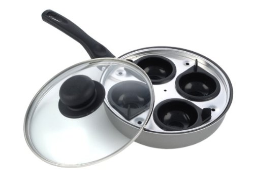 Sapphire P063 20 cm 4-Cup Egg Poacher , Black, 1 - Pack