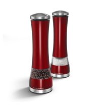 Morphy Richards 974221 Accents Electronic Salt and Pepper Mill Set, Red, Stainless Steel, Red