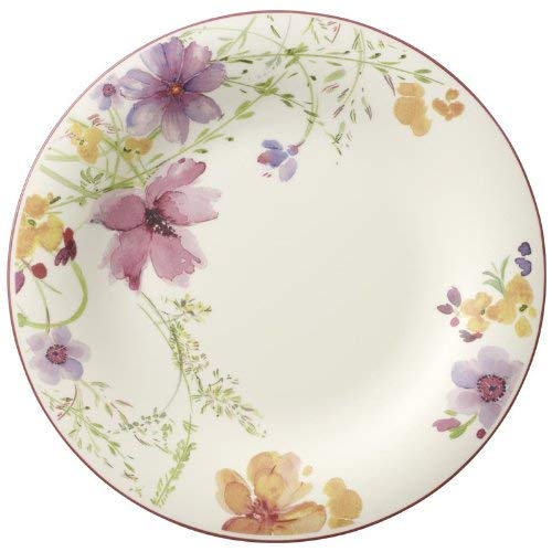 Villeroy & Boch Mariefleur Basic Round Gourmet Plate, 30 cm, Premium Porcelain, White/Multicoloured
