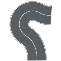 Noch 60710 6.6 cm Wide Country Road Grey Curve Landscape Modelling (2-Piece)