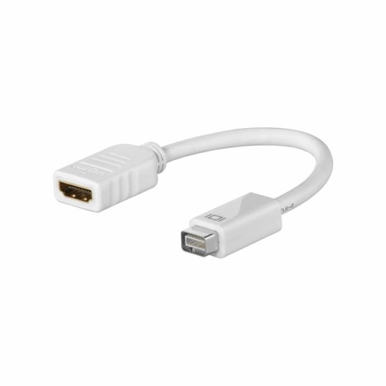 Goobay 51745 Mini DVI/HDMI Adapter Cable, White, 0.1 m Cable Length