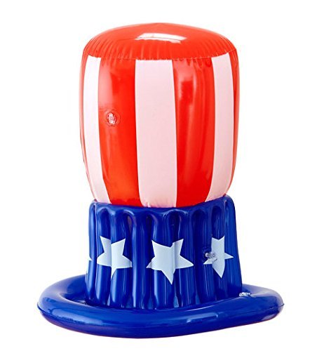 Widman Inflatable Uncle Sam Hat - Adult Fancy Dress Accessory, Multicoloured, Einhaitsgröße