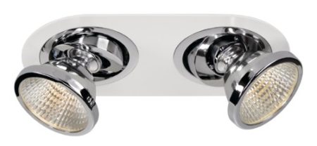 SLV Twister/spot, floodlight, Spotlight, Ceiling, recessed LED, Indoor Lighting / GU6,5 35W Chrome, Aluminium, G6.35, 35 W