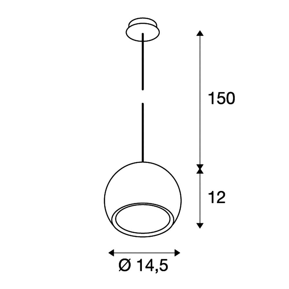 SLV Pendant Light Light Eye/Living-Room lamp, Indoor Lighting, Dining-Room Drop Light, LED, Ceiling Light / GU10 75W White - Image 3