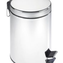 Wenko 15861100 Exclusive cosmetic pedal bin Shiny, capacity 5 L, Metal Stainless steel, 23 x 30 x 23 cm, Shiny