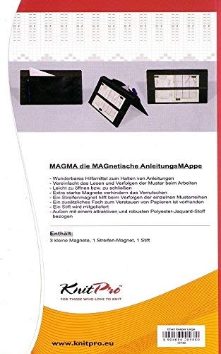 KnitPro KP10730 Magma Knitting Chart Keeper Fold Up Style, Black,50 x 2 x 30 cm, 25x30cm - Image 4