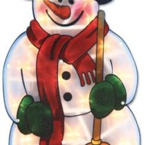 The Benross Christmas Workshop LED Snowman Metallic Silhouette Light