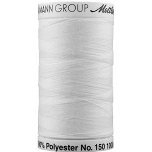 Mettler White -Mettler Bobbin Fil, Acrylic, Multicolour, 3.17x3.17x5.71 cm