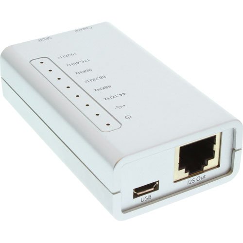 InLine USB HD Adapter Hi-Fi (24-bit 192kHz) to Digital Coaxial/Toslink/I2S Audio Converter, White