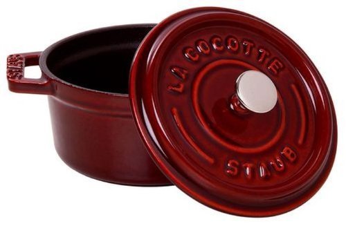 STAUB Cast Iron Roaster/Cocotte, Round, 26 cm, 5 L, Grenadine, 26cm - Image 3