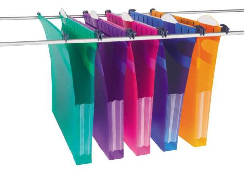 Rexel Heavy Duty Suspension Files with Tabs and Inserts for Filing Cabinets 30 mm base, 310 mm x 240 mm, Polypropylene