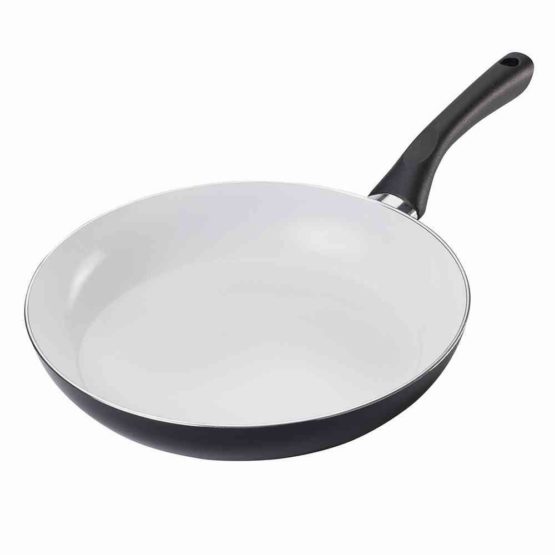 Karl Kruger Riga Aluminium Series Pan, 24 cm, Ceramic, Black/White