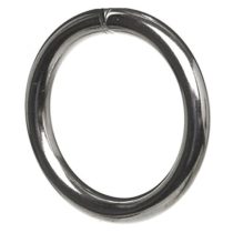 Merriway BH03262 Metal Curtain Drapery Rings, Inner Dia.25mm (1 inch) Outer Dimension 32mm (1.1/4 inch) - Polished Chrome, Pack of 24