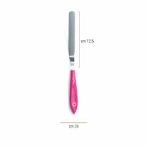 Decora Angled Spatula, Stainless Steel, Pink, 24 cm - blade 11 cm