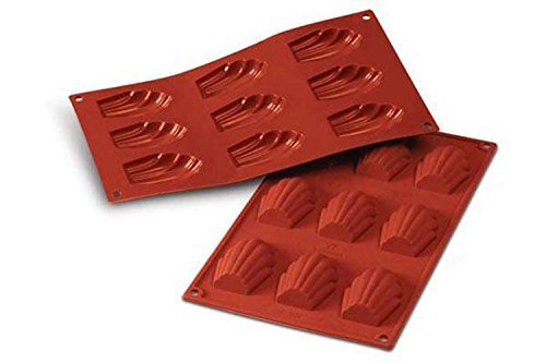 Silikomart SF032 Silicone Mould for MADELEINE Monoportions, non-stick, 9 Monoportions, Pack of 1 Cake Mould