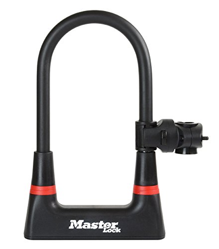 Master Lock Heavy Duty Bike D Lock, Key, Universal Mounting Bracket, Certified Bike Lock, Police Approved 8279EURDPRO